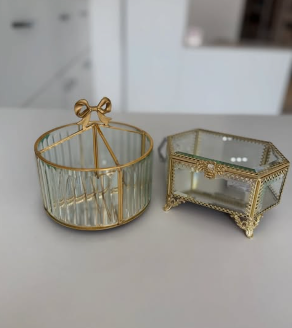 Gold & Glass Keepsake Organizers